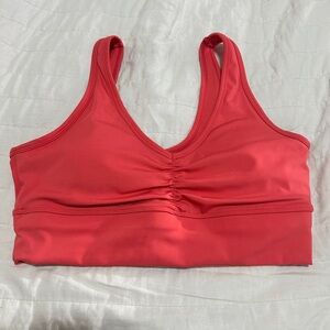 Calvin Klein Ribbed Sports Bra - Coral Color